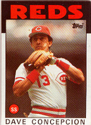 1986 Topps Baseball Cards      195     Dave Concepcion